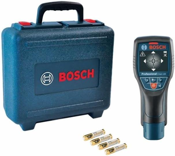 imageBOSCH DTECT120 Professional Wall Scanner and Floor Radar MultiMaterial Stud Finder for Wood Metal and Live Wire Detection Includes Battery and Charger