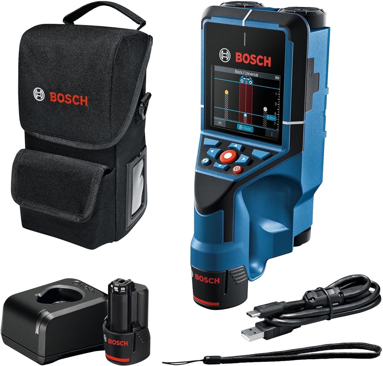 imageBOSCH DTECT200C 12V Max Wall and Floor Scanner Includes 20 Ah 12V Max LithiumIon Battery amp Charger USB Cable amp Soft Pouch