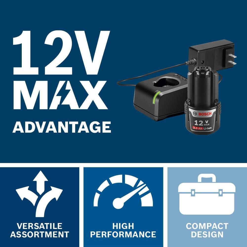 imageBOSCH GIC423C Professional Borescope Inspection Camera with Adjustable LED Light 5ft Removable Endoscope Camera Up Indicating Arrow Includes 12V Rechargeable Battery Carrying Case Attachments4 Screen 5 ft Camera