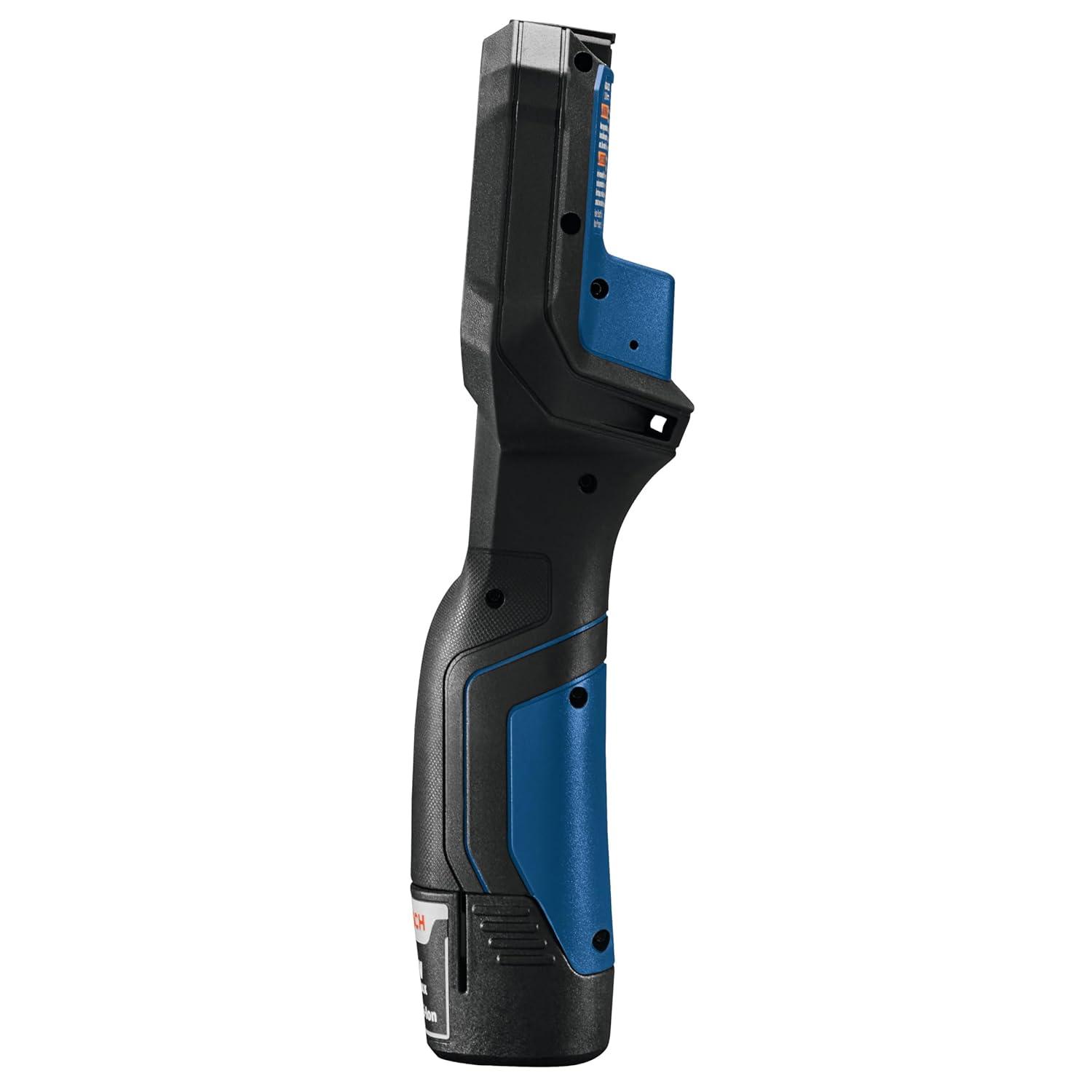 imageBOSCH GIC423C Professional Borescope Inspection Camera with Adjustable LED Light 5ft Removable Endoscope Camera Up Indicating Arrow Includes 12V Rechargeable Battery Carrying Case Attachments4 Screen 5 ft Camera