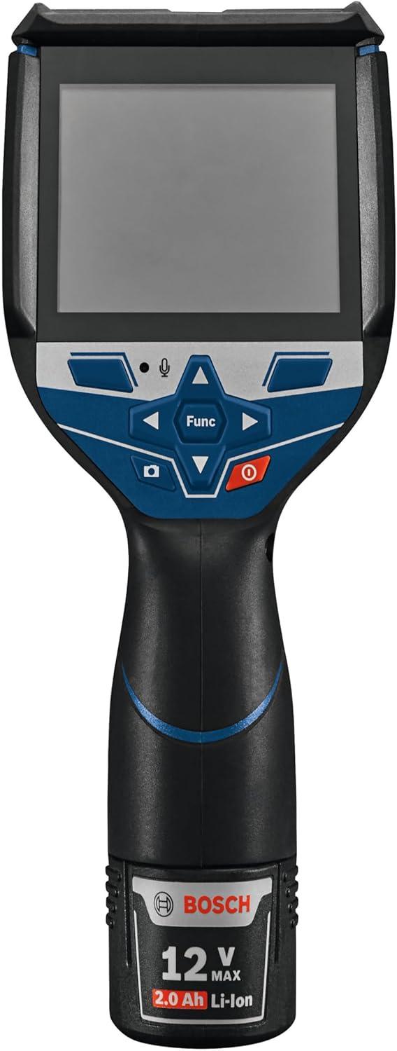 imageBOSCH GTC400C 12V Max Connected Thermal Camera Includes 2 Ah 12V Max LithiumIon Battery amp Charger USB Cable amp Soft PouchLarge Screen wVoice Notes