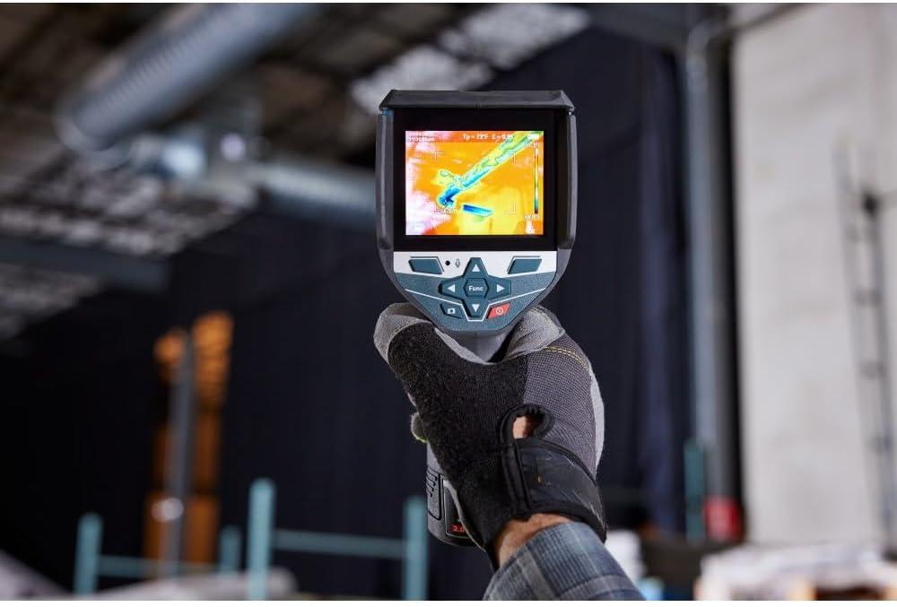 imageBOSCH GTC400C 12V Max Connected Thermal Camera Includes 2 Ah 12V Max LithiumIon Battery amp Charger USB Cable amp Soft PouchLarge Screen wVoice Notes
