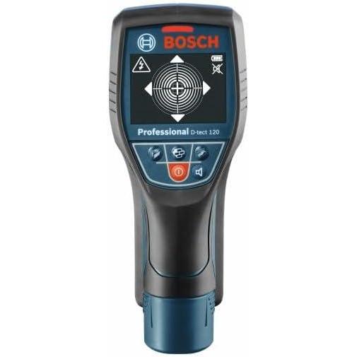 imageBOSCH DTECT120 Professional Wall Scanner and Floor Radar MultiMaterial Stud Finder for Wood Metal and Live Wire Detection Includes Battery and Charger