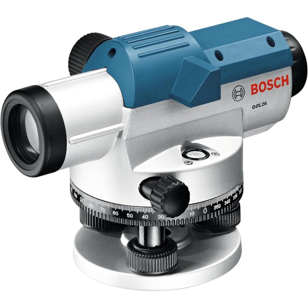imageBOSCH GOL 32CK 32X Automatic Optical Level Kit Includes Aluminum Tripod Grade Rod Plumb Bob Tool Kit amp Carrying Case26x Optical Level