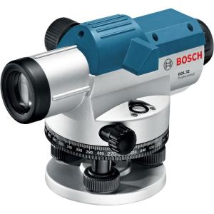 BOSCH GOL 32CK 32X Automatic Optical Level Kit, Includes Aluminum Tripod, Grade Rod, Plumb Bob, Tool Kit, & Carrying Case(32x Optical Level)