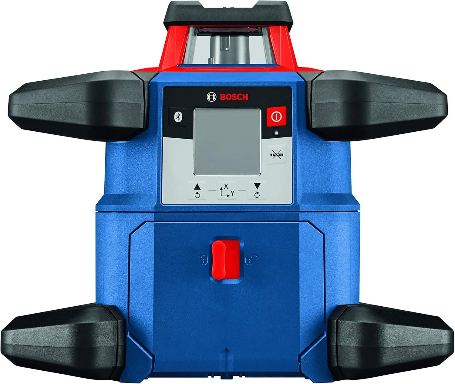 imageBOSCH GRL400080CHVKS REVOLVE 18V Connected SelfLeveling HorizontalVertical Rotary Laser Kit Includes Tripod Grade Rod Receiver Battery Adapter 4 D Batteries Carrying Case amp Accessories