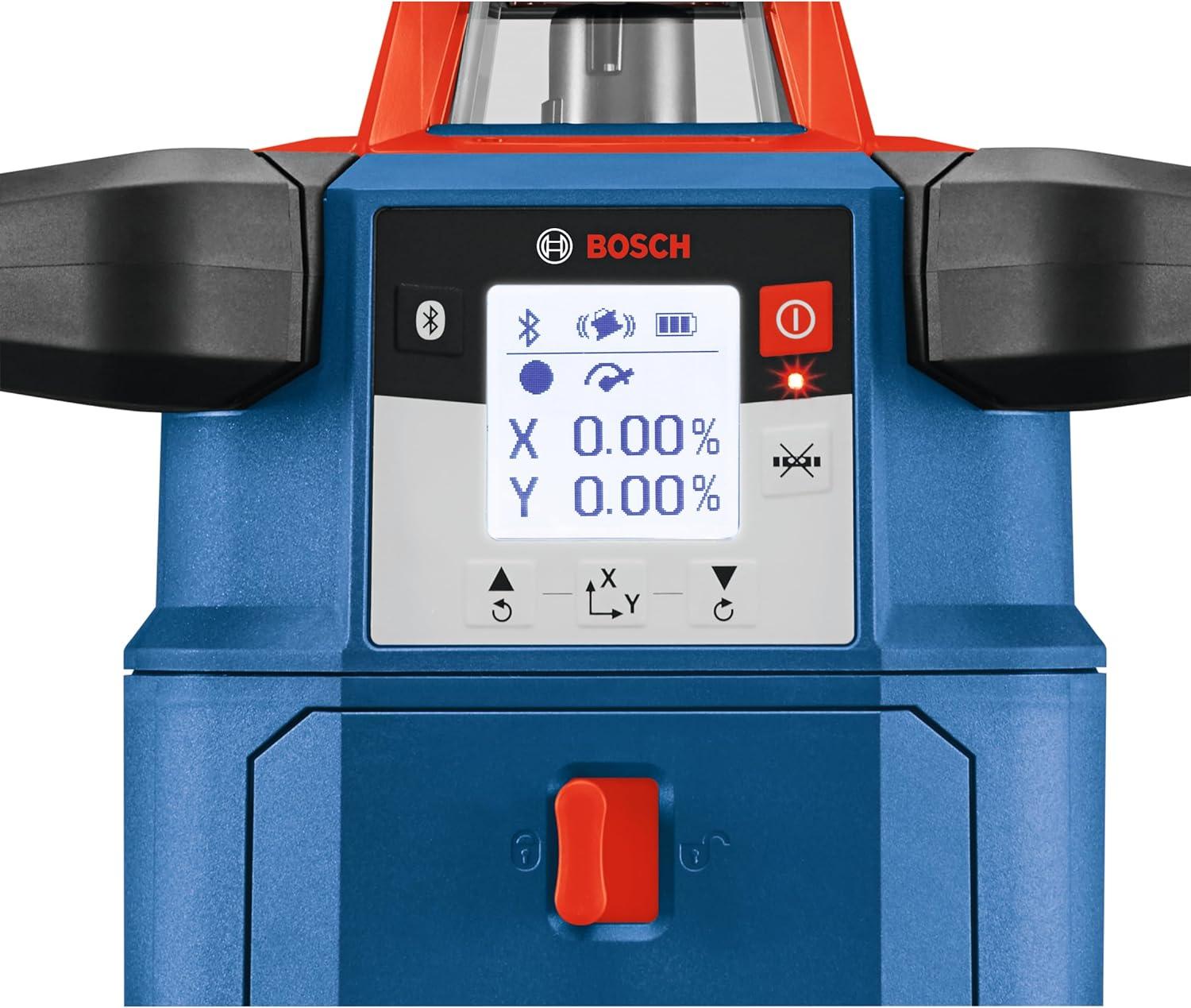 imageBOSCH GRL400080CHVKS REVOLVE 18V Connected SelfLeveling HorizontalVertical Rotary Laser Kit Includes Tripod Grade Rod Receiver Battery Adapter 4 D Batteries Carrying Case amp Accessories
