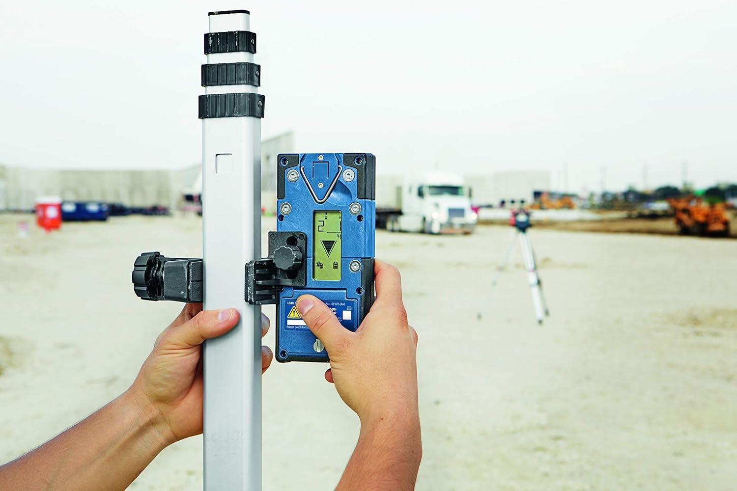 imageBOSCH GRL400080CHVKS REVOLVE 18V Connected SelfLeveling HorizontalVertical Rotary Laser Kit Includes Tripod Grade Rod Receiver Battery Adapter 4 D Batteries Carrying Case amp Accessories