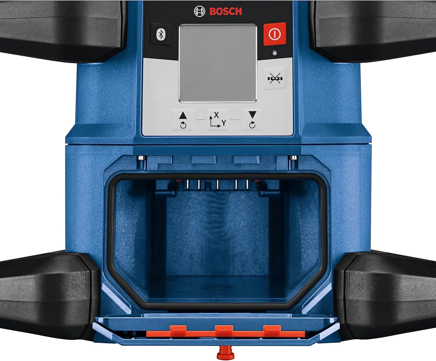 imageBOSCH GRL400080CHVKS REVOLVE 18V Connected SelfLeveling HorizontalVertical Rotary Laser Kit Includes Tripod Grade Rod Receiver Battery Adapter 4 D Batteries Carrying Case amp Accessories