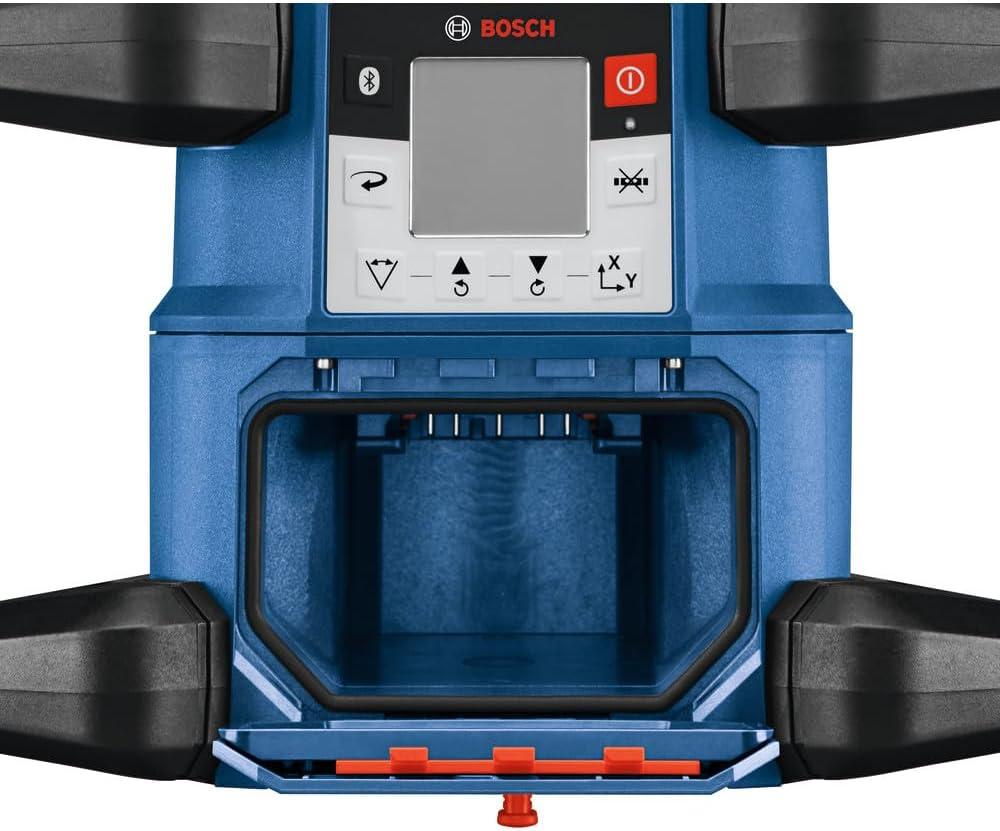 imageBOSCH GRL400090CHVKS REVOLVE 18V Connected GreenBeam SelfLeveling HorizontalVertical Rotary Laser Kit Includes Tripod Grade Rod Receiver Battery Adapter Carrying Case amp Accessories4000 ft Rotary Laser Kit
