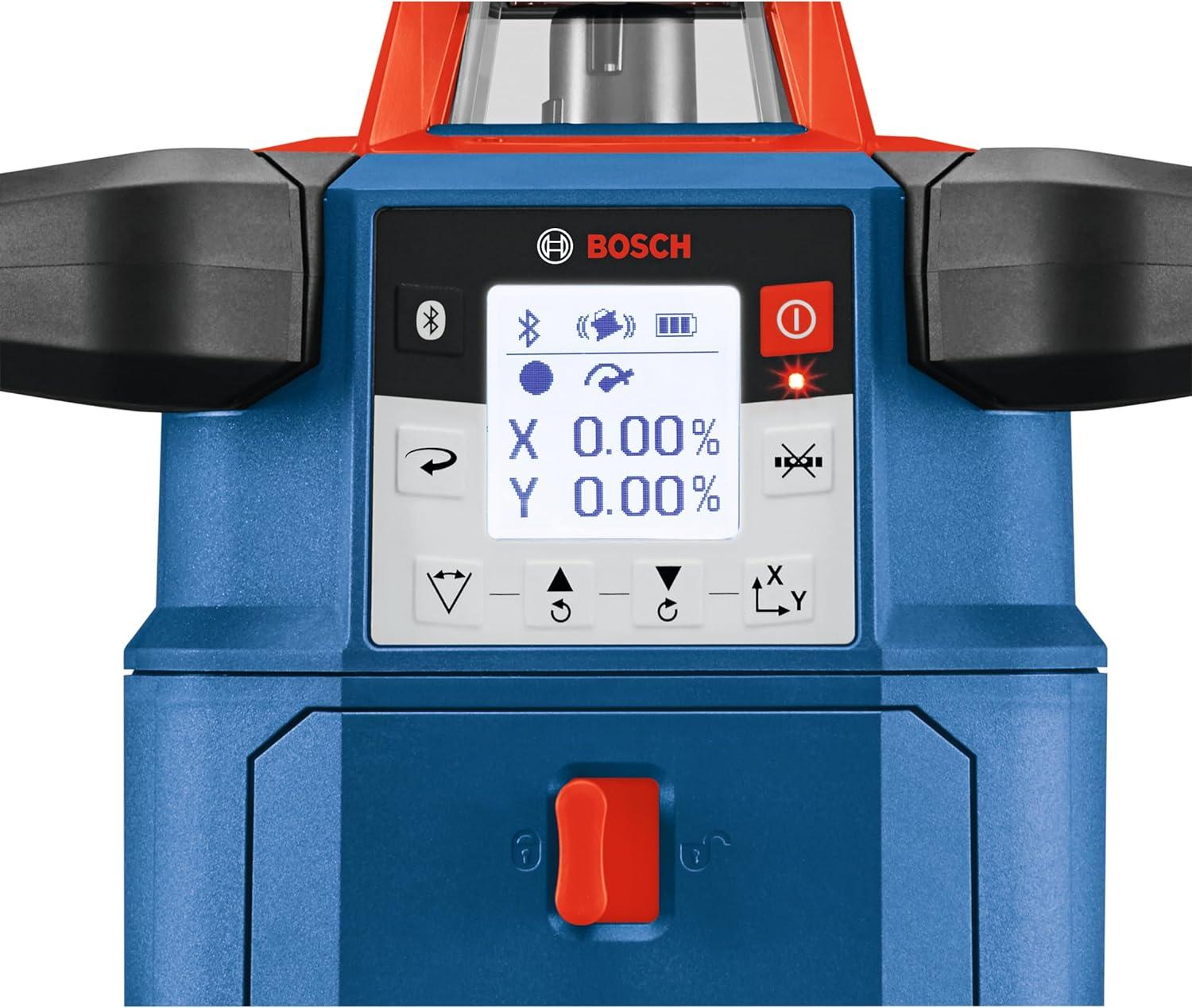imageBOSCH GRL400090CHVKS REVOLVE 18V Connected GreenBeam SelfLeveling HorizontalVertical Rotary Laser Kit Includes Tripod Grade Rod Receiver Battery Adapter Carrying Case amp Accessories4000 ft Rotary Laser Kit