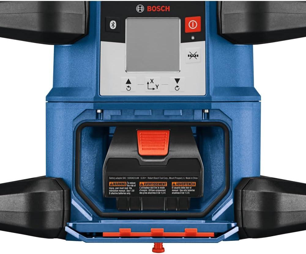 imageBOSCH GRL400090CHVKS REVOLVE 18V Connected GreenBeam SelfLeveling HorizontalVertical Rotary Laser Kit Includes Tripod Grade Rod Receiver Battery Adapter Carrying Case amp Accessories4000 ft Rotary Laser