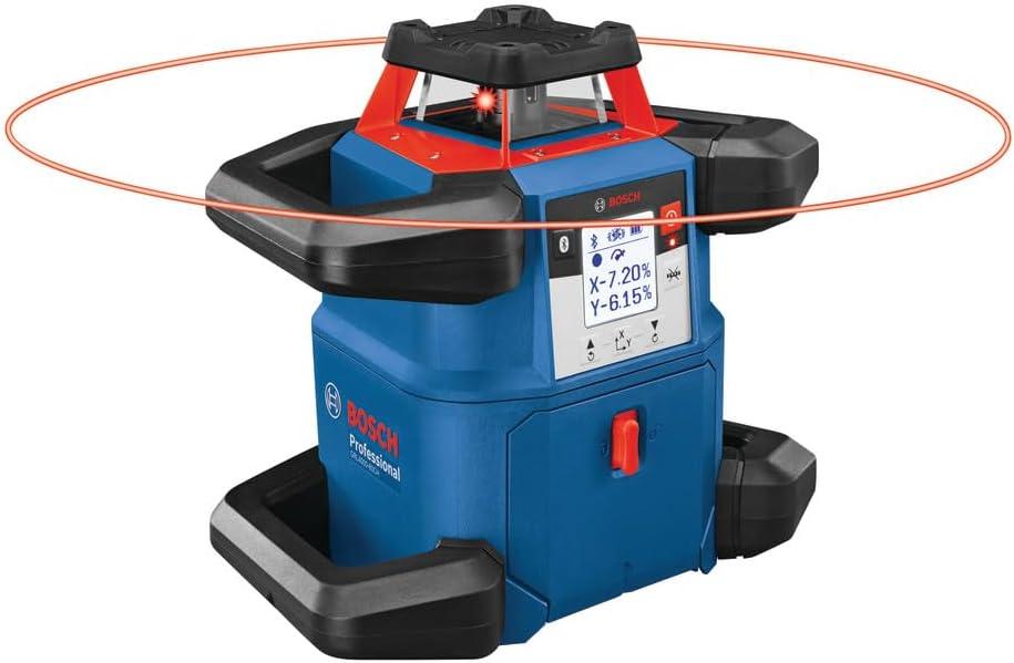 imageBOSCH GRL400090CHVKS REVOLVE 18V Connected GreenBeam SelfLeveling HorizontalVertical Rotary Laser Kit Includes Tripod Grade Rod Receiver Battery Adapter Carrying Case amp Accessories4000 ft Rotary Laser Kit