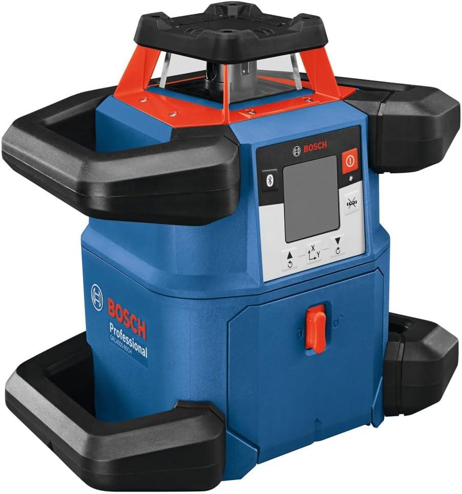 imageBOSCH GRL400090CHVKS REVOLVE 18V Connected GreenBeam SelfLeveling HorizontalVertical Rotary Laser Kit Includes Tripod Grade Rod Receiver Battery Adapter Carrying Case amp Accessories4000 ft Rotary Laser