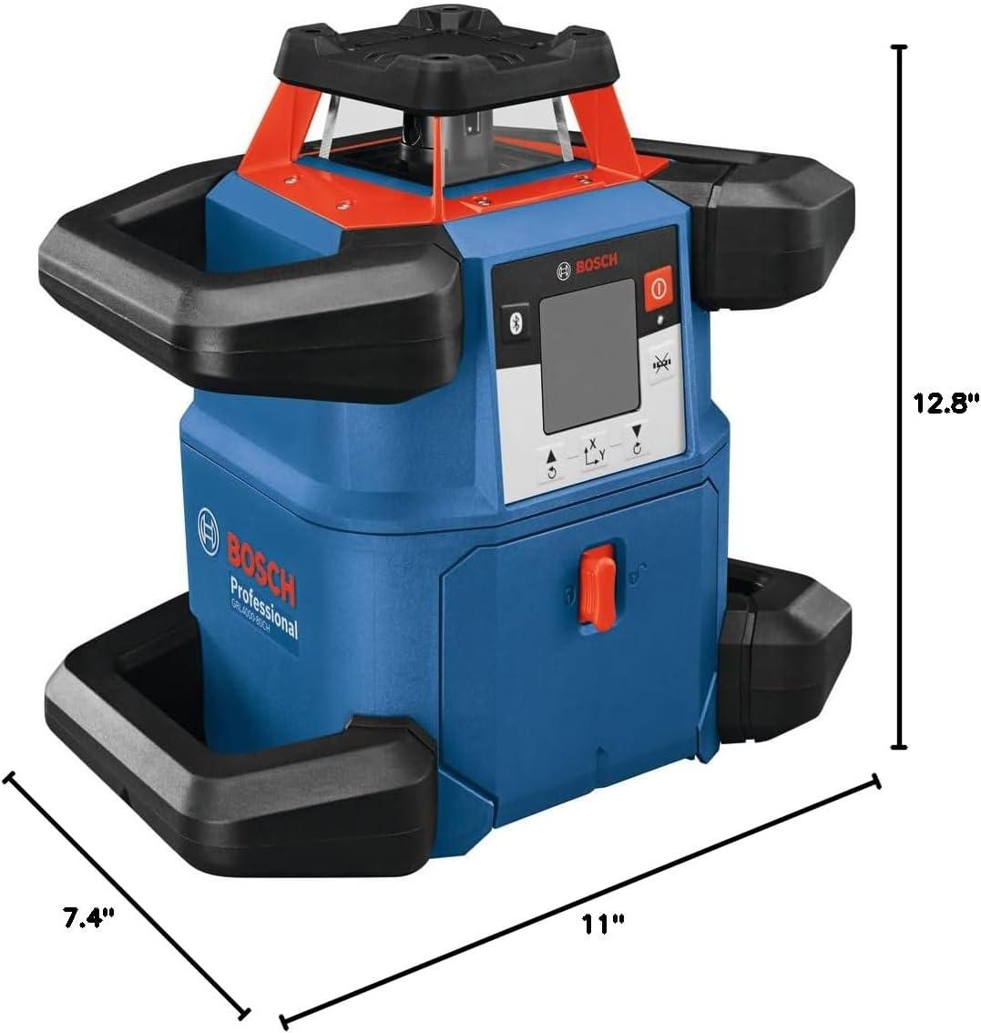 imageBOSCH GRL400090CHVKS REVOLVE 18V Connected GreenBeam SelfLeveling HorizontalVertical Rotary Laser Kit Includes Tripod Grade Rod Receiver Battery Adapter Carrying Case amp Accessories4000 ft Rotary Laser