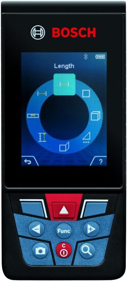 imageBOSCH GLM400C 400 Ft Blaze Outdoor Connected Laser Measure with Viewfinder Includes 3 AA Batteries Hand Strap amp PouchAA Battery Version