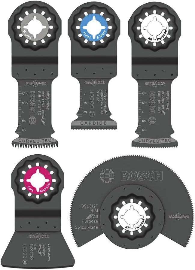 imageBosch OSL005C 5 pc Starlock Oscillating MultiTool Accessory Blade SetIndustrial