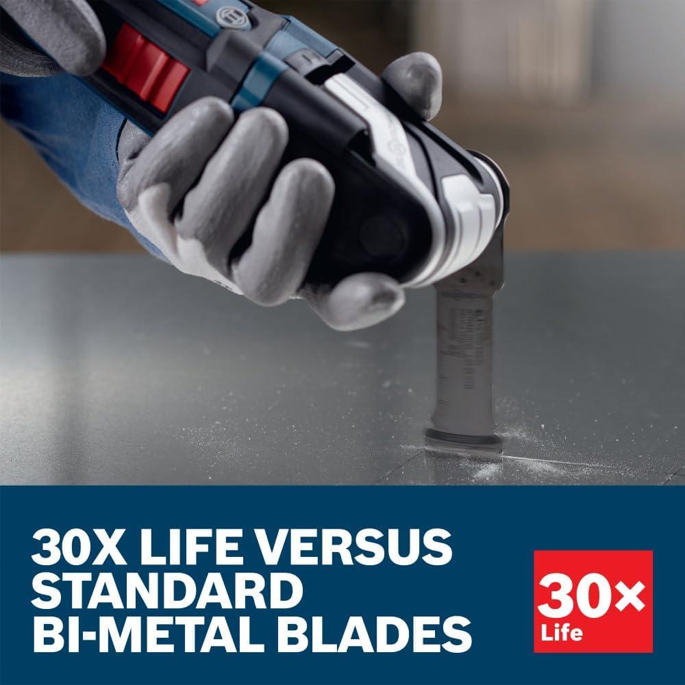 imageBosch OSM114CC 114 in StarlockMax Oscillating MultiTool CurvedTec Carbide Extreme Plunge Blade
