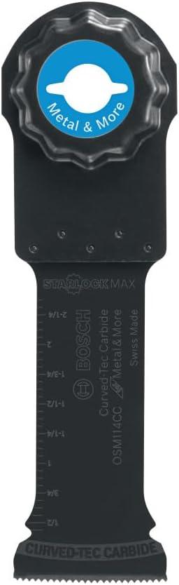 imageBosch OSM114CC 114 in StarlockMax Oscillating MultiTool CurvedTec Carbide Extreme Plunge Blade