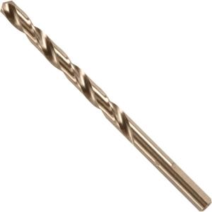 BOSCH CO2151B 1-Piece 3/8 in. x 5 in. Cobalt M42 Metal Drill Bit with Three-Flat Shank for Drilling Applications in Stainless Steel, Cast Iron, Titanium, Light-Gauge Metal, Aluminum(1/4 x 4 in.)