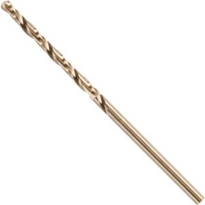 BOSCH CO2151B 1-Piece 3/8 in. x 5 in. Cobalt M42 Metal Drill Bit with Three-Flat Shank for Drilling Applications in Stainless Steel, Cast Iron, Titanium, Light-Gauge Metal, Aluminum(3/32 x 2-1/4 in.)