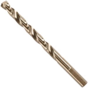 BOSCH CO2151B 1-Piece 3/8 in. x 5 in. Cobalt M42 Metal Drill Bit with Three-Flat Shank for Drilling Applications in Stainless Steel, Cast Iron, Titanium, Light-Gauge Metal, Aluminum(5/16 x 4-1/2 in.)