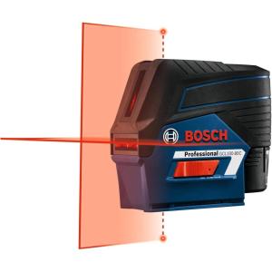 BOSCH GCL100-80CG 100 Ft 12V Max Connected Green-Beam Cross-Line Laser, Includes 2.0 Ah 12V Lithium-Ion Battery & Charger, Magnetic Rotating Mount, Heavy-Duty Pouch, Hard Carrying Case, & Accessories(Red Combo Laser)