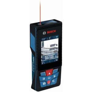 BOSCH GLM400C 400 Ft Blaze Outdoor Connected Laser Measure with Viewfinder, Includes 3 AA Batteries, Hand Strap, & Pouch(Li-Ion Battery Version)