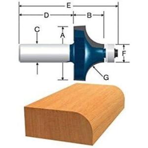 Bosch 85297MC 1/2 in. x 11/16 in. Carbide-Tipped Roundover Router Bit