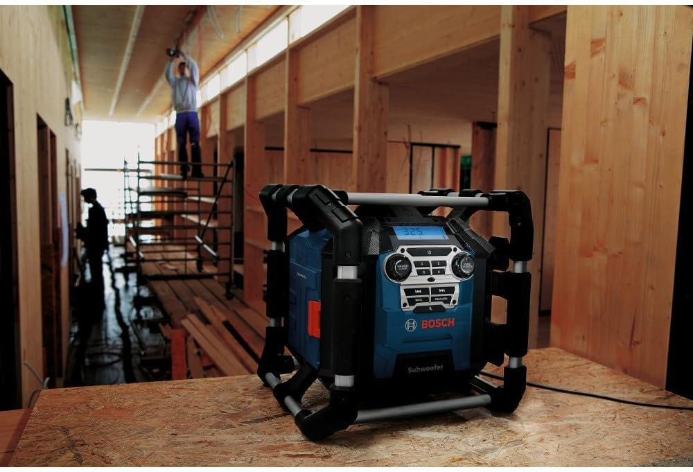 imageBOSCH GPB18V5CN 18V Jobsite Radio with Bluetooth 50 and Power Station