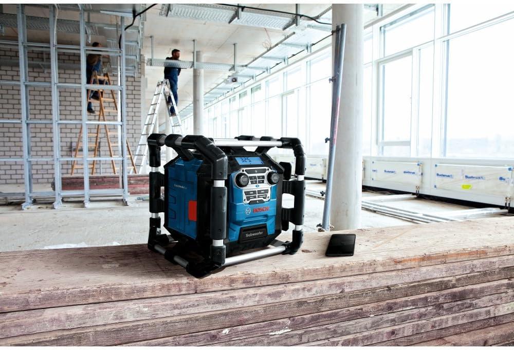 imageBOSCH GPB18V5CN 18V Jobsite Radio with Bluetooth 50 and Power Station