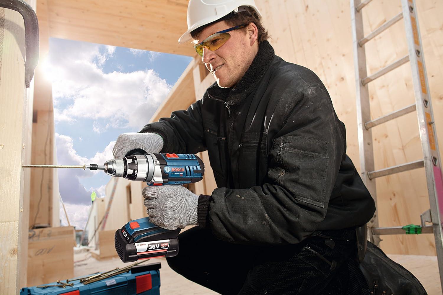 imageBOSCH 36V Hammer DrillDriver Kit with 2 Fat Pack 40Ah Batteries HDH36101