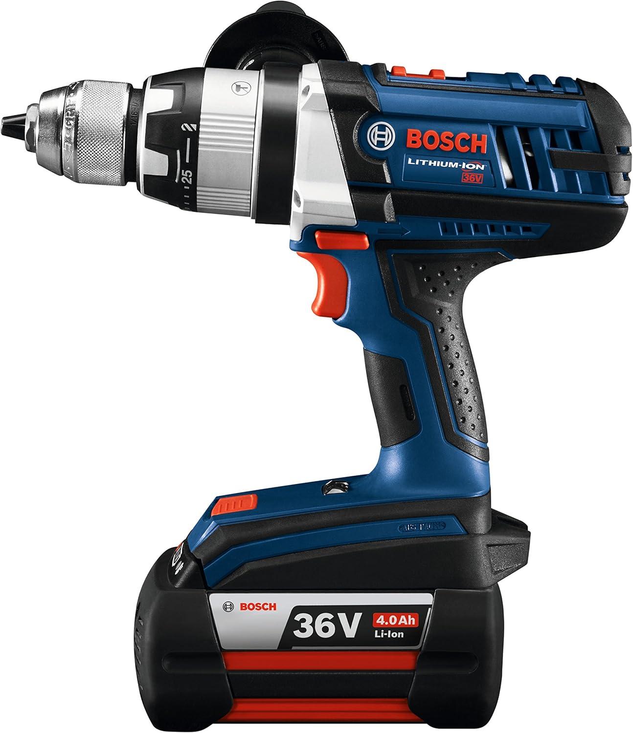 imageBOSCH 36V Hammer DrillDriver Kit with 2 Fat Pack 40Ah Batteries HDH36101