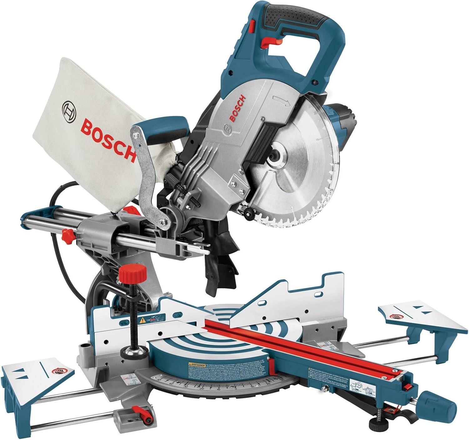 imageBOSCH 812 Inch Single Bevel Sliding Compound Miter Saw CM8S Blue
