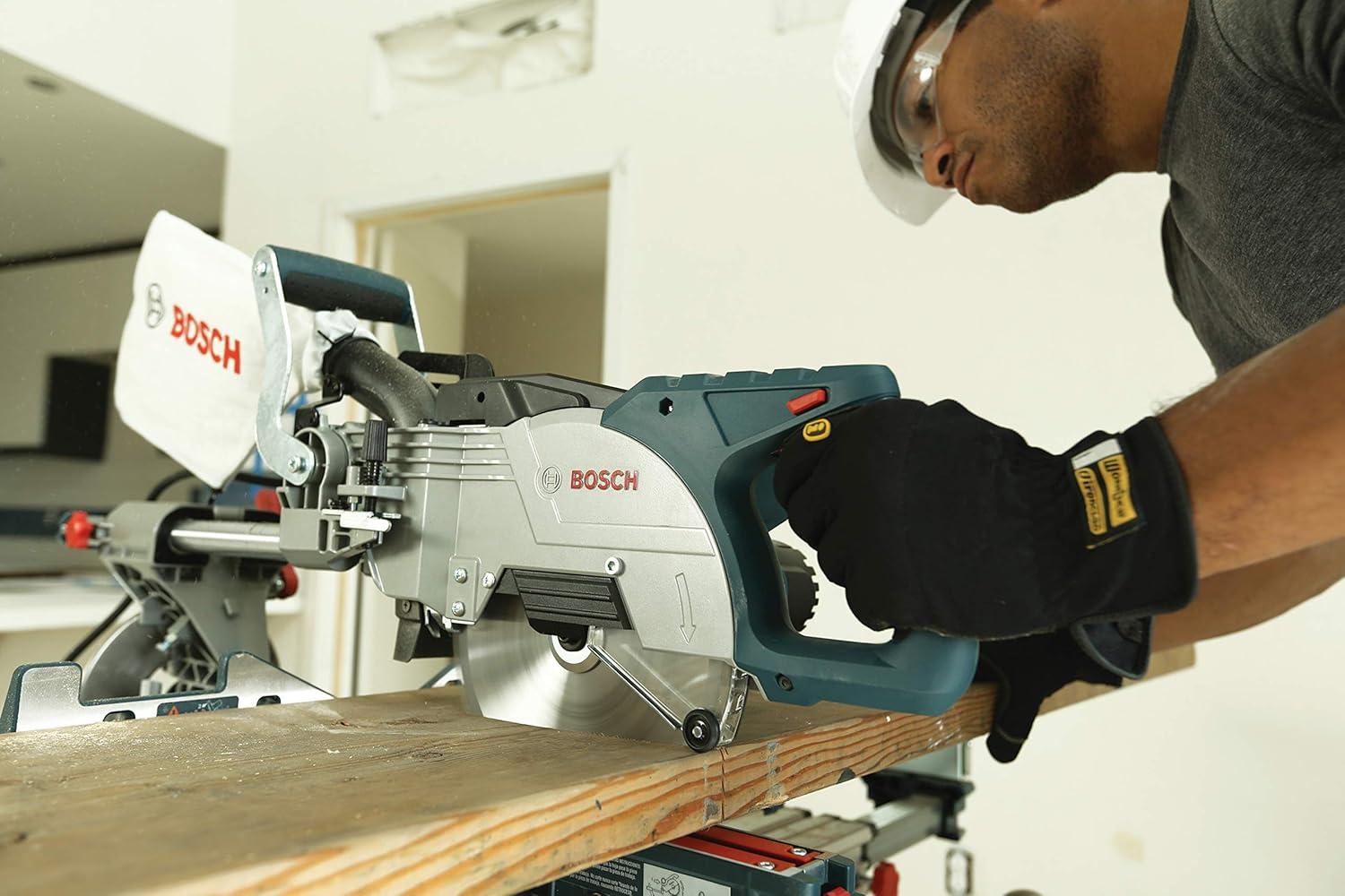 imageBOSCH 812 Inch Single Bevel Sliding Compound Miter Saw CM8S Blue