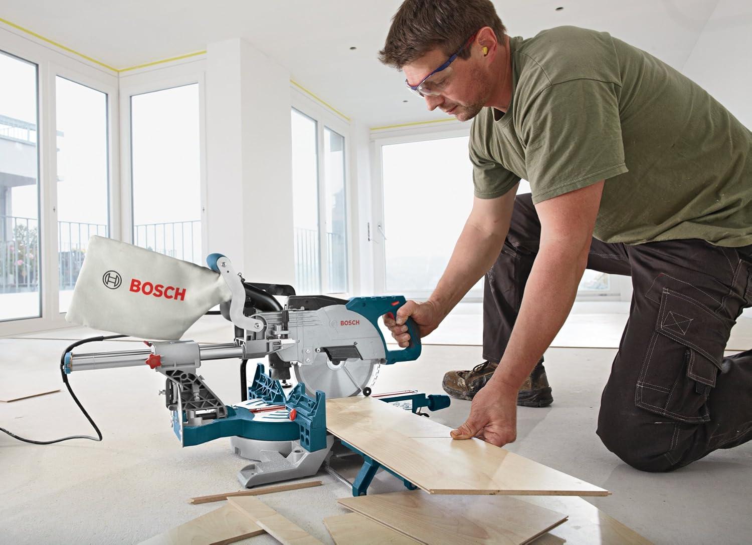 imageBOSCH 812 Inch Single Bevel Sliding Compound Miter Saw CM8S Blue