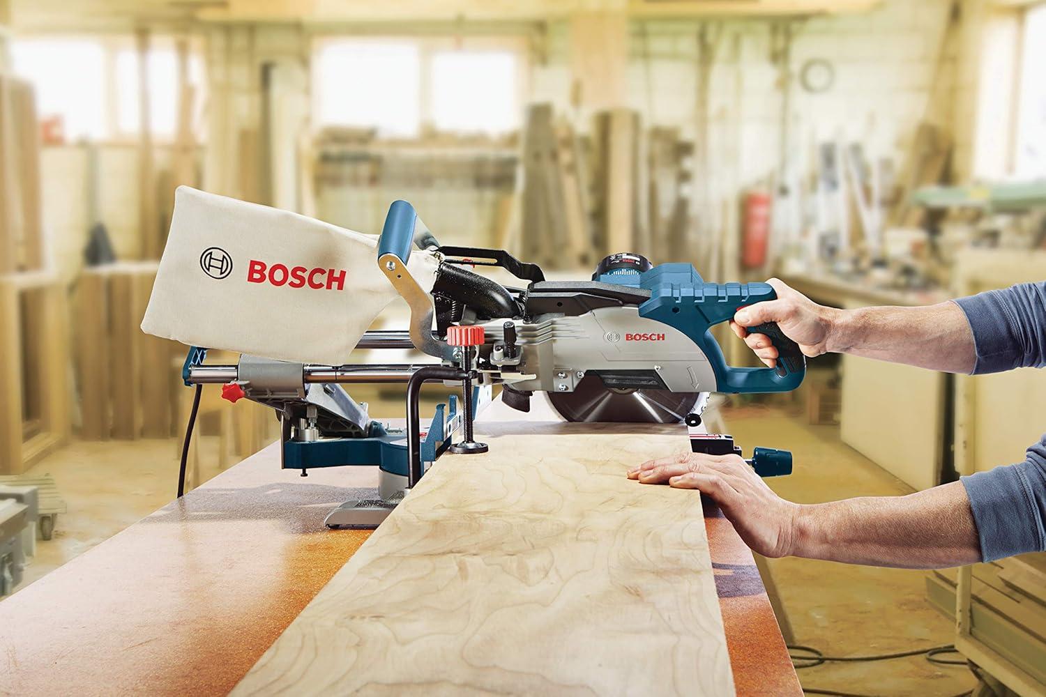 imageBOSCH 812 Inch Single Bevel Sliding Compound Miter Saw CM8S Blue