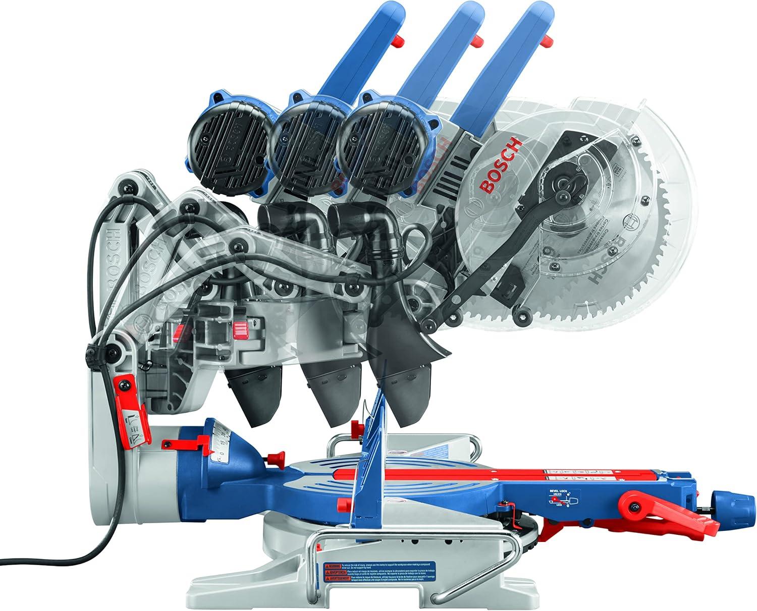 imageBOSCH CM10GD Compact Miter Saw 15 Amp Corded 10 Inch DualBevel Sliding Glide Miter Saw with 60Tooth Carbide Saw BladeMiter Saw
