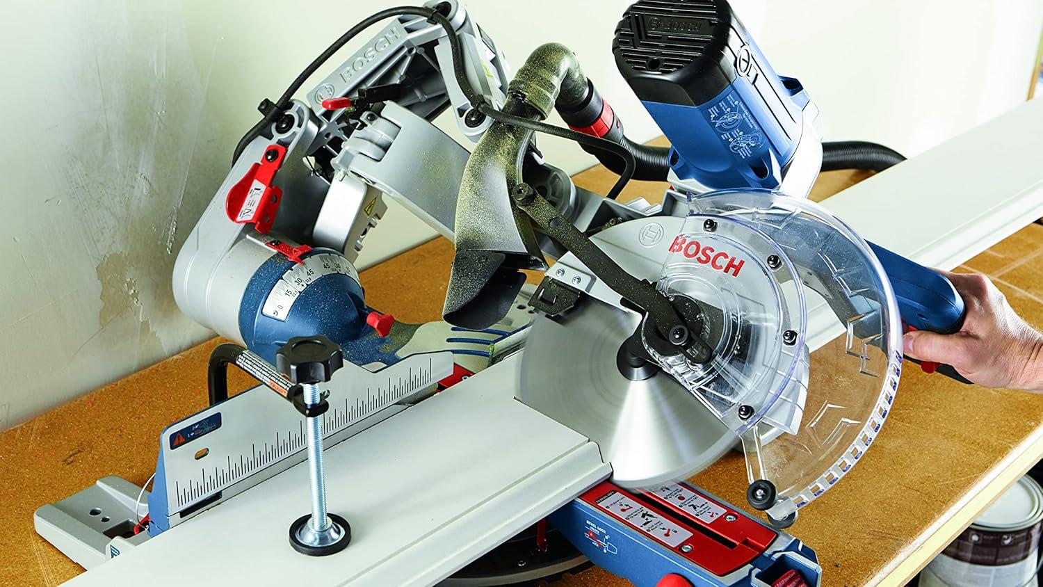 imageBOSCH CM10GD Compact Miter Saw 15 Amp Corded 10 Inch DualBevel Sliding Glide Miter Saw with 60Tooth Carbide Saw BladeMiter Saw