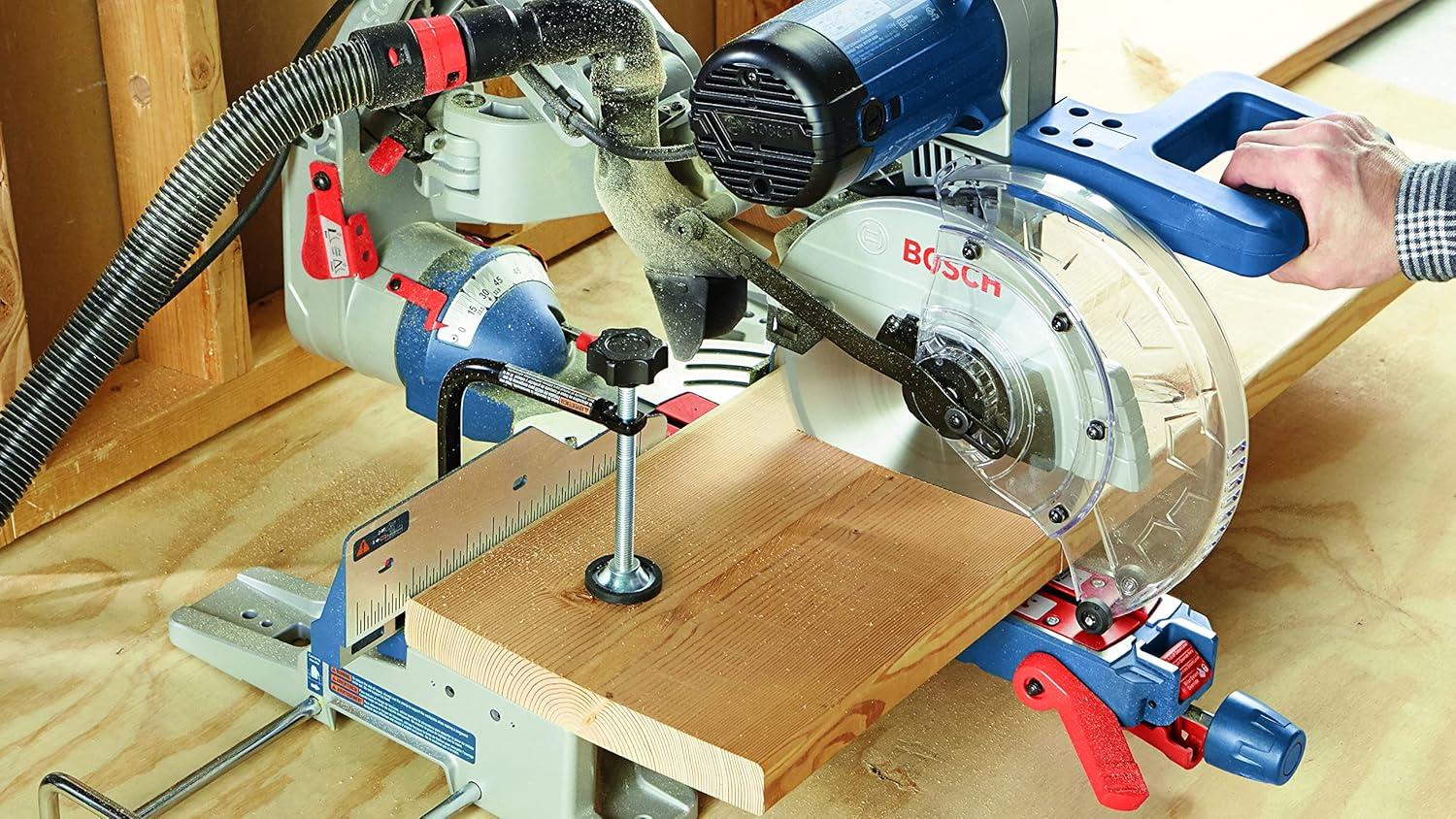 imageBOSCH CM10GD Compact Miter Saw 15 Amp Corded 10 Inch DualBevel Sliding Glide Miter Saw with 60Tooth Carbide Saw BladeMiter Saw