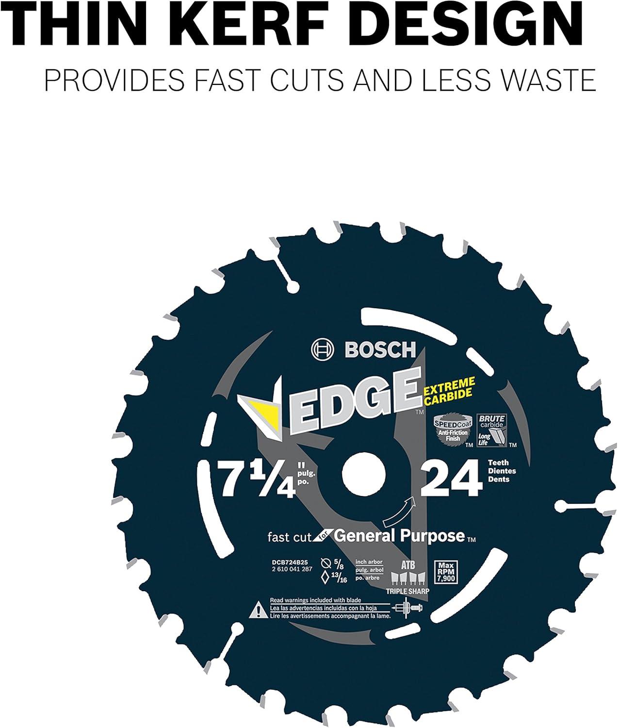 imageBOSCH DCB760 714 in 60 Tooth Edge Circular Saw Blade for ExtraFine Finish538 Diameter