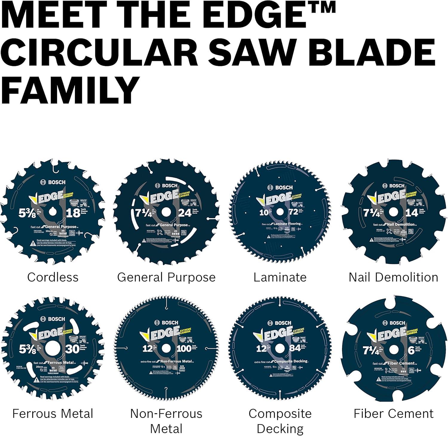 imageBOSCH DCB760 714 in 60 Tooth Edge Circular Saw Blade for ExtraFine Finish538 Diameter