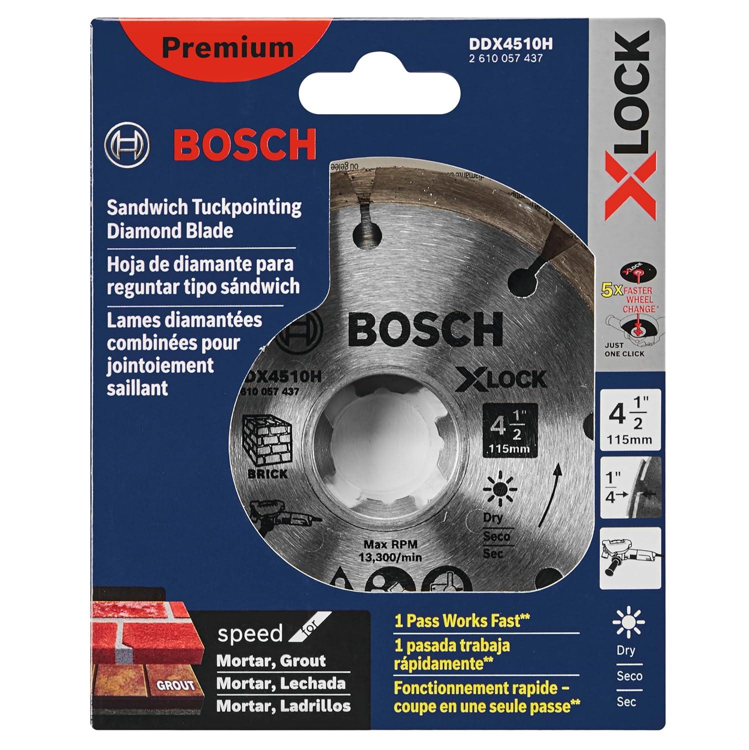 imageBOSCH DDX4510H 412 in XLock Premium Sandwich Tuckpointing Blade for Application in Dry Tuckpointing412 In