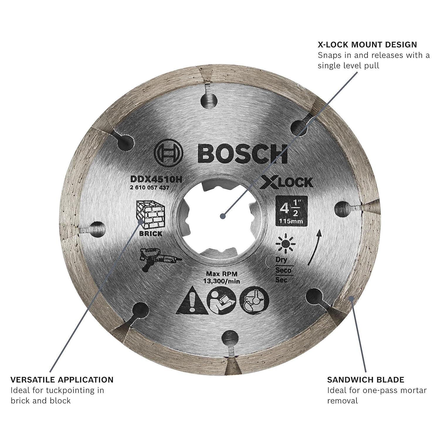 imageBOSCH DDX4510H 412 in XLock Premium Sandwich Tuckpointing Blade for Application in Dry Tuckpointing412 In