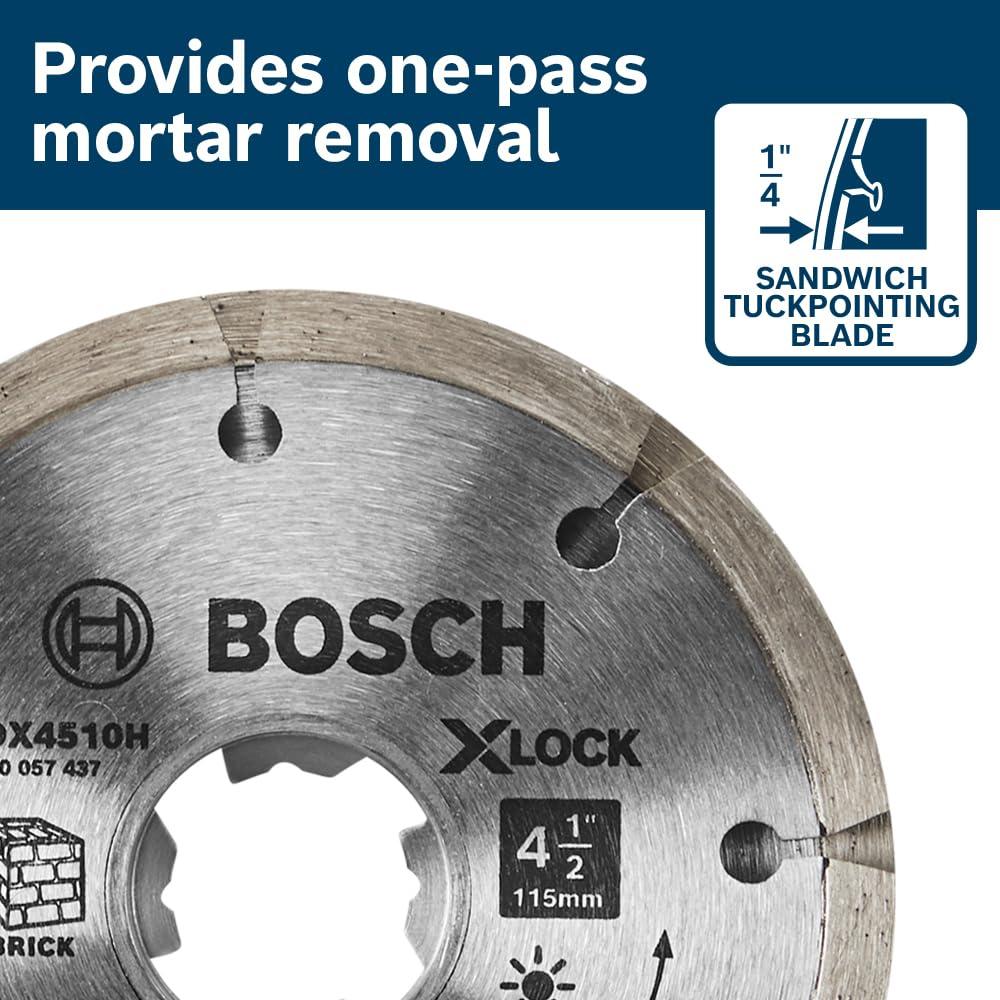 imageBOSCH DDX4510H 412 in XLock Premium Sandwich Tuckpointing Blade for Application in Dry Tuckpointing412 In