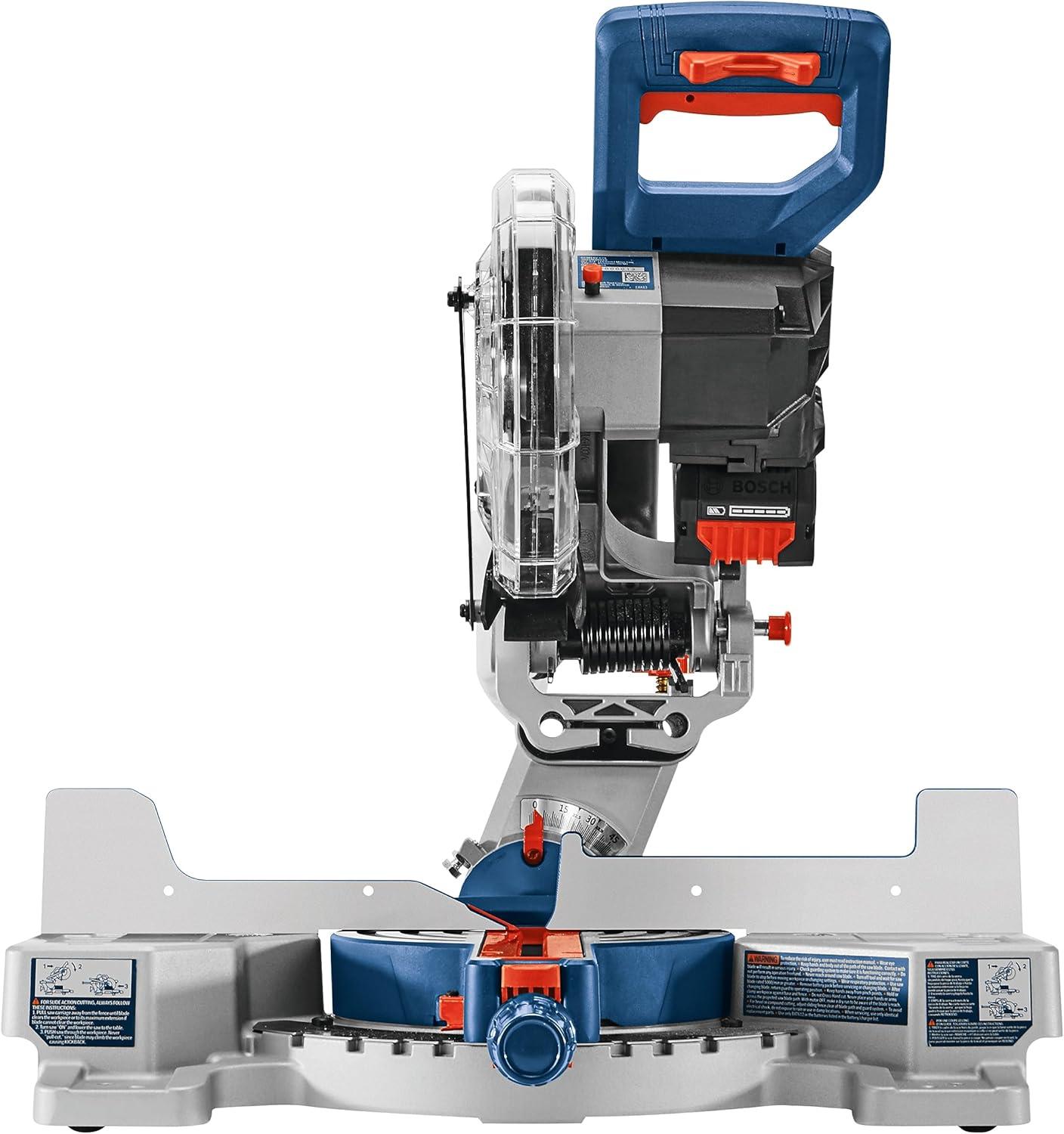 imageBOSCH GCM18V07SN PROFACTOR 18V 714 In SingleBevel Slide Miter Saw Mobile Cordless Solution 334 In Nested Crown Cutting 814 In Crosscut Capacity Bare Toolw 18V 8 Ah Battery