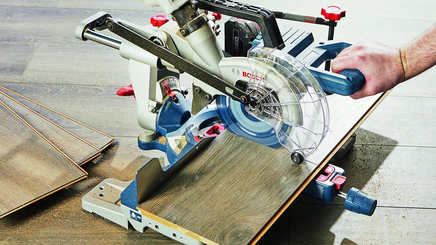 imageBOSCH GCM18V07SN PROFACTOR 18V 714 In SingleBevel Slide Miter Saw Mobile Cordless Solution 334 In Nested Crown Cutting 814 In Crosscut Capacity Bare ToolTool Only