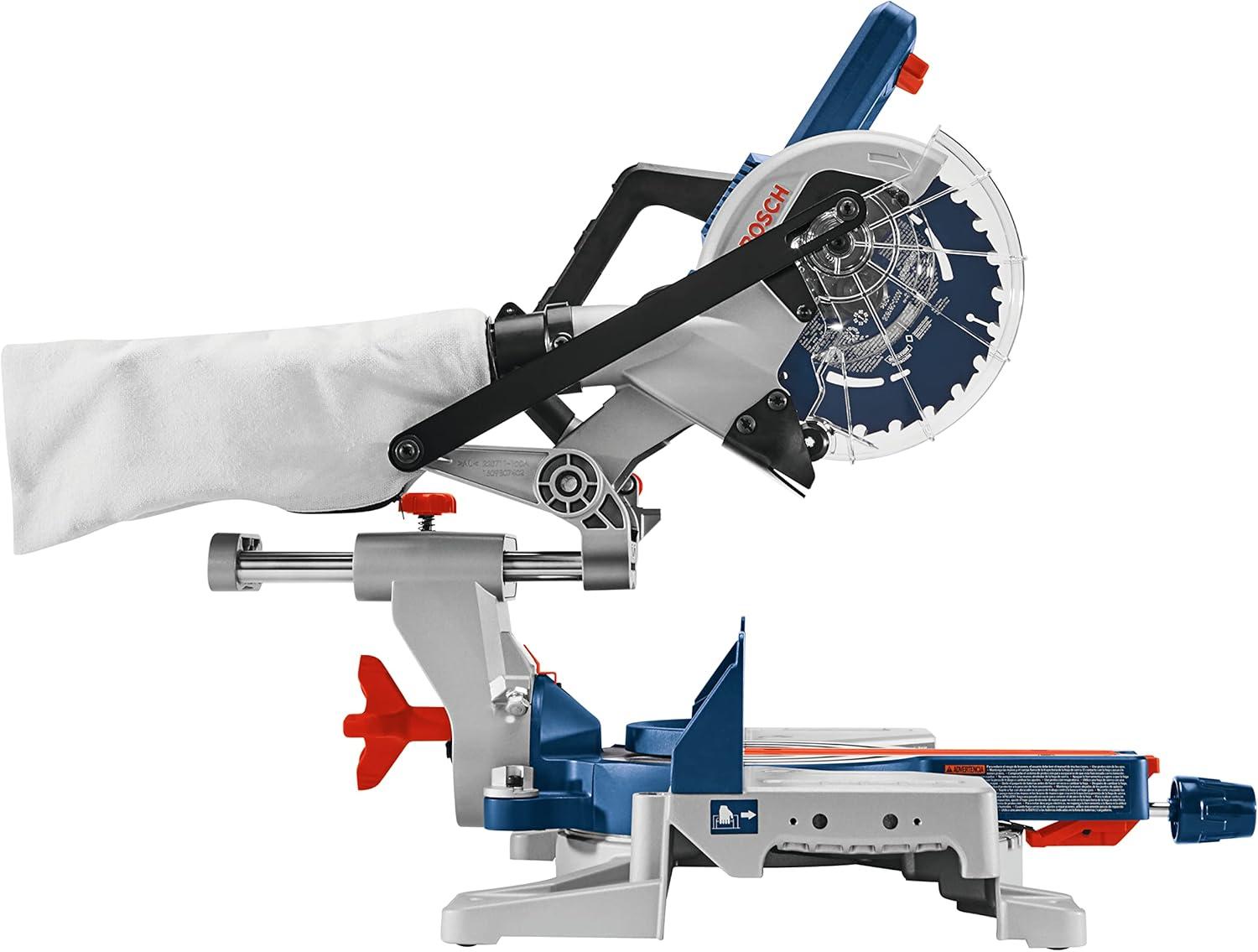 imageBOSCH GCM18V07SN PROFACTOR 18V 714 In SingleBevel Slide Miter Saw Mobile Cordless Solution 334 In Nested Crown Cutting 814 In Crosscut Capacity Bare Toolw 18V 8 Ah Battery