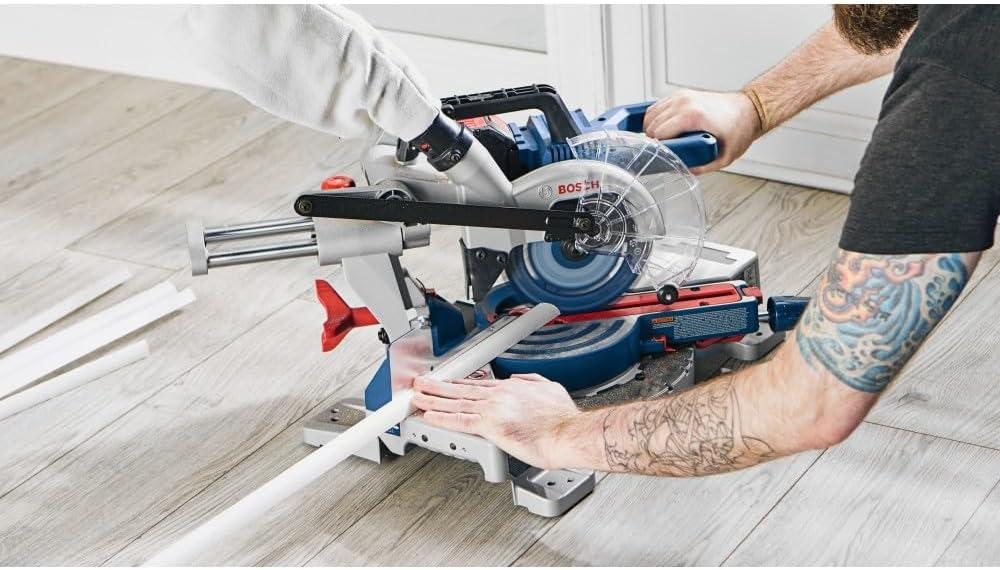 imageBOSCH GCM18V07SN PROFACTOR 18V 714 In SingleBevel Slide Miter Saw Mobile Cordless Solution 334 In Nested Crown Cutting 814 In Crosscut Capacity Bare ToolTool Only