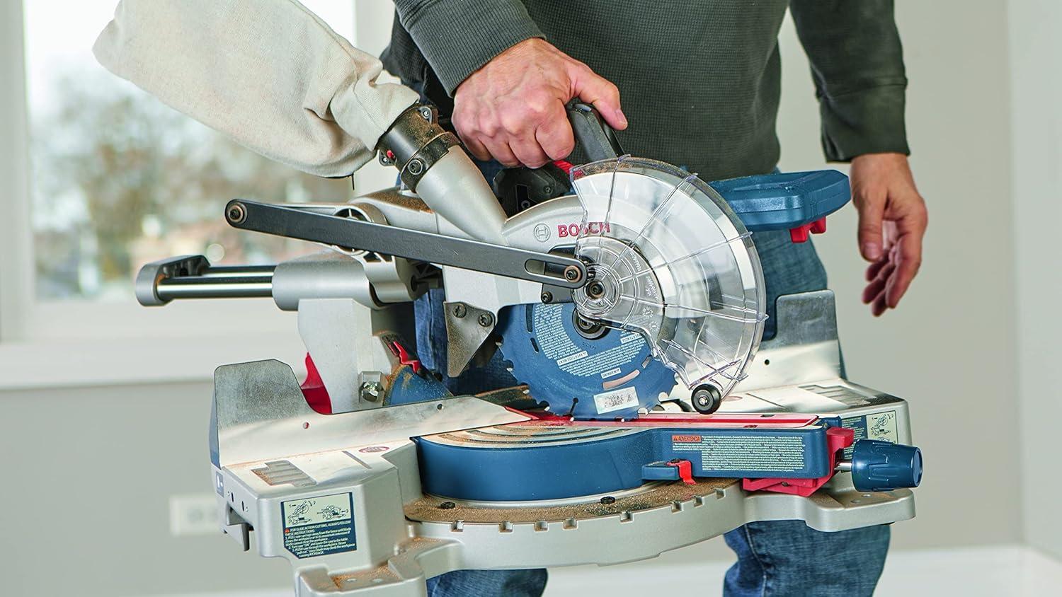 imageBOSCH GCM18V07SN PROFACTOR 18V 714 In SingleBevel Slide Miter Saw Mobile Cordless Solution 334 In Nested Crown Cutting 814 In Crosscut Capacity Bare ToolTool Only
